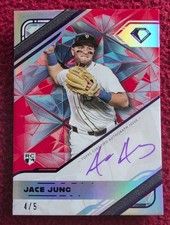 2025 Topps Diamond Icons #WPA-JJU Jace Jung White Poly Auto Red  #/5 (AU, RC)