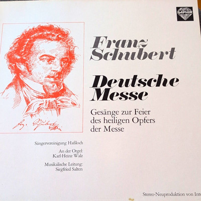Saphir Franz Schubert Deutsche Messe LP Vinyl Stereo 1977 INT 120.812