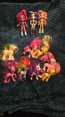 Lot  My Little Pony Equestria Girls Minis Rarity, Pinky Pie Fluttershy Dolls Etc