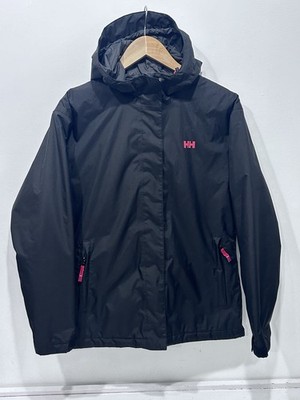 Helly Hansen Aden Insulated Helly Tech Rain Jacket Black Hooded Women s M