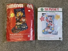 Dimensions Christmas Carolers Stocking Kit Sunset Musical Angels Puffie Stuffns