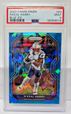 2020 Prizm BLUE ICE REFRACTOR - NKEAL HARRY Football Card /99 PSA 9 MINT