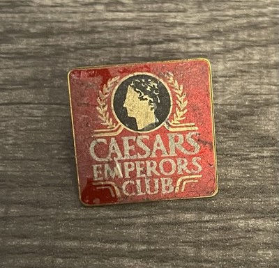 Vintage Caesars Palace Gaming Hosts Casino Las Vegas Emperors Club Lapel Pin