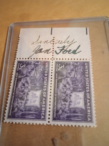 Vintage Purple US Postage Stamps Signed By Actors And Actresses - Picture 6 of 16