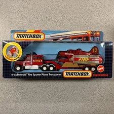 Matchbox Super Kings K-134 Peterbilt Fire Spotter Plane Transporter 1986 NIB