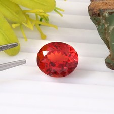 11.20 CT Natural Ceylon Padparadscha Sapphire Loose Oval Gemstone Cut 14x12 MM