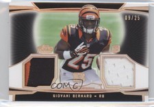 2013 Topps Prime Dual Relics Copper Rainbow 9/25 Giovani Bernard #DR-GB 1hs9