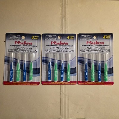 3 PACKS OF PLACKERS HI-PERFORMANCE DENTAL BRUSHES ***SHIPS FAST***