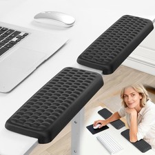 L-Shaped Arm Rest for Desk(2-Piece) Made of Memory Foam,Footrest for Under Desk