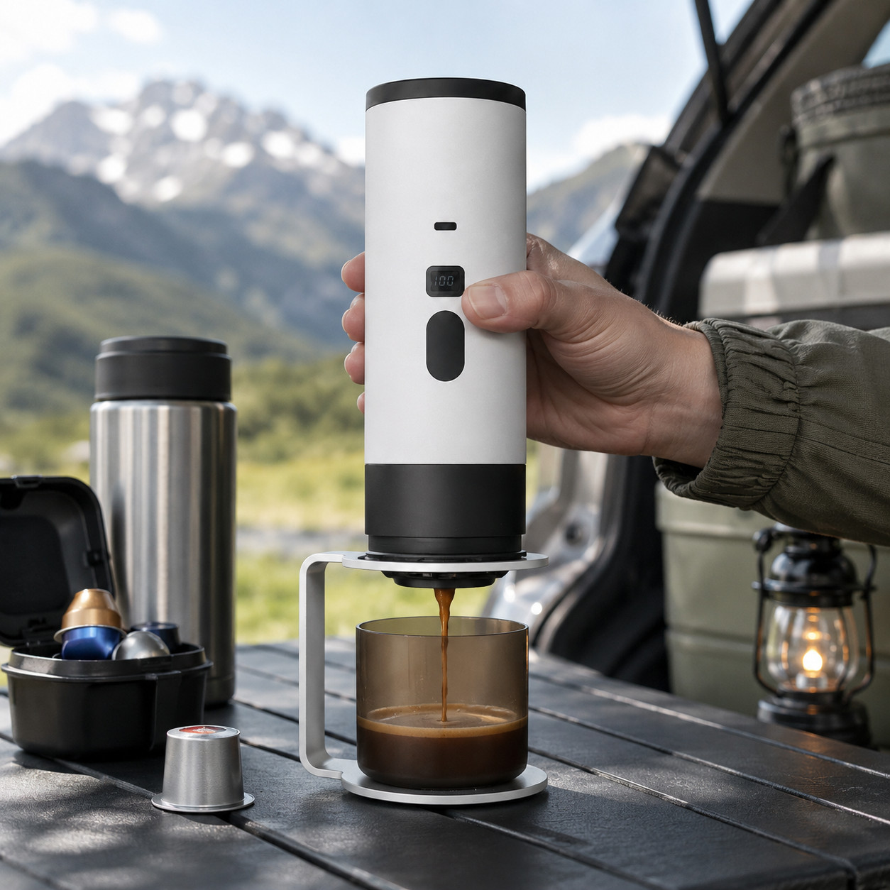 machine café capsules – vue détaillée