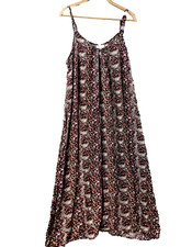 Autograph Dress Womens Midi A-line Plus Size M Black Beige Pink Animal Print