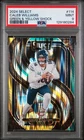 CALEB WILLIAMS ROOKIE CARD GREEN & YELLOW SHOCK PRIZM #114 2024-25 SELECT PSA 9