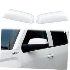 YIXIN 2PCS Chrome Direct Replacement Side Mirror Covers Caps for 2014 White