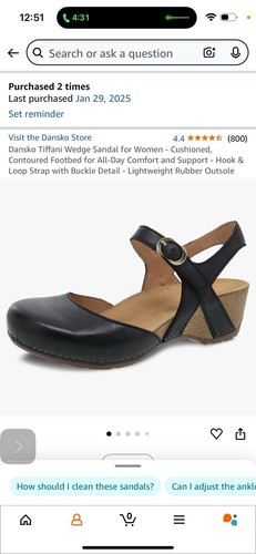 NIB Dansko Tiffani Women’s Black Adjustable Buckle Sandals Shoes 41 M 10.5 - Picture 2 of 8