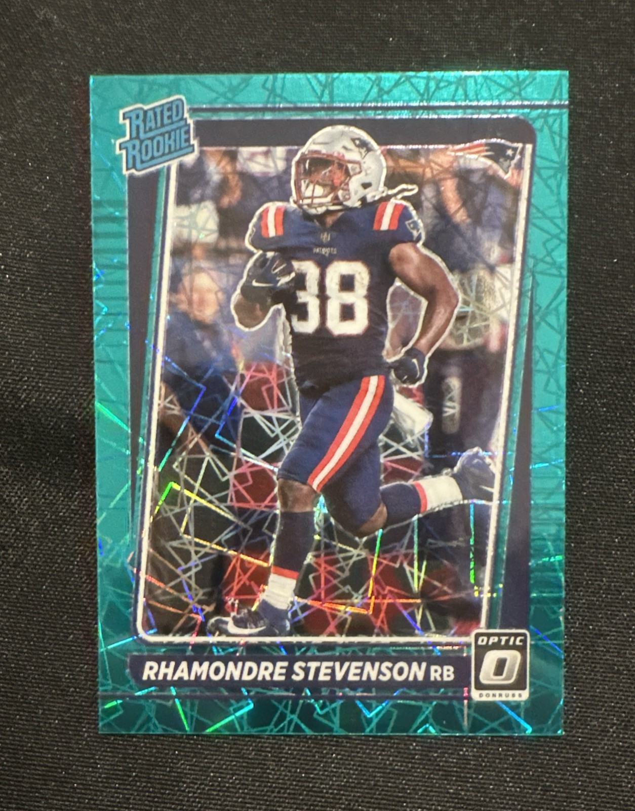 2021 Panini Donruss Optic - Rated Rookie Rhamondre Stevenson #237 Green Velocity
