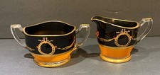 Antique Creamer And Sugar Bowl Set  1920’s By Westmoreland Cased Glass USA