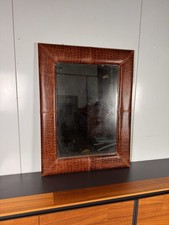 Brown Leather Framed Luxury Mirror