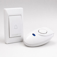 Wireless Doorbell 32 Songs Chimes Portable Receiver Battery Powered White