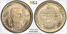 1947-S Booker T. Washington Silver Half Dollar Commemorative PCGS MS 67 CAC RARE