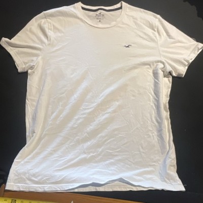 Hollister Men's White Cotton T-Shirt Must-Have Crew Neck Short Sleeve XL