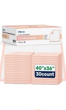 MKISS Extra Large Bed Pads 40" x 36" 30 Count , Disposable Super Absorbent He...