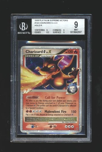 Charizard G LV.X 143/147 - Platinum Supreme Victors - BGS 9 Pokemon