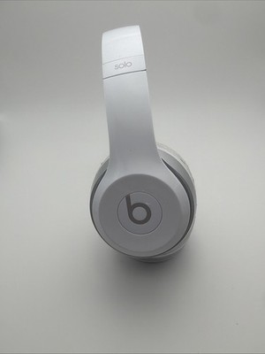 Beats by Dr. Dre Solo 2 Wired Headphones White B0518 / Tested Works.