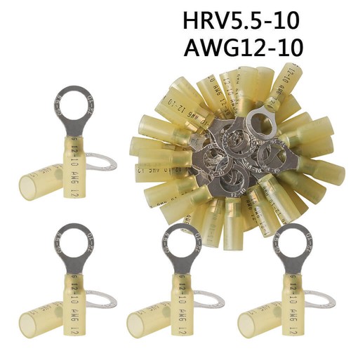 Connectors M5 M6 M8 M10 Heat Shrink Ring Terminal Wire Crimp 12-10AWG Waterproof - Picture 12 of 12