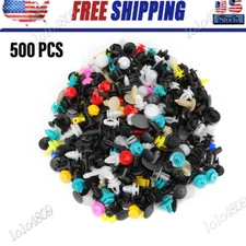 500pack Bumper Clips Fender Trim Car Auto Push Pin Rivet Fastener Panel Screw