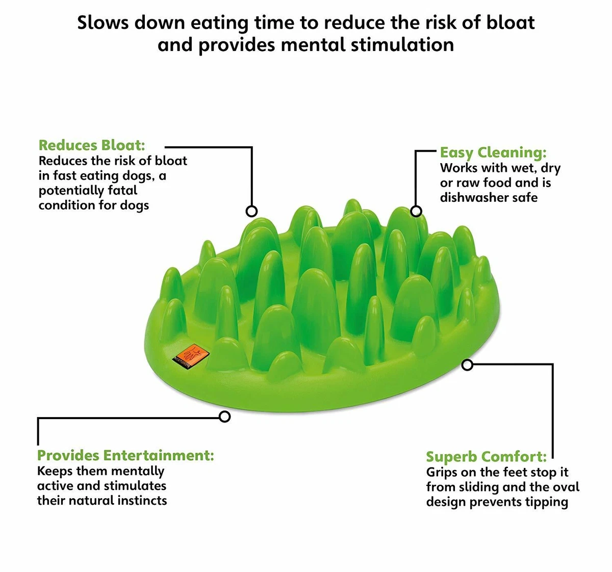 Green Mini Interactive Slow Feeder for Dogs