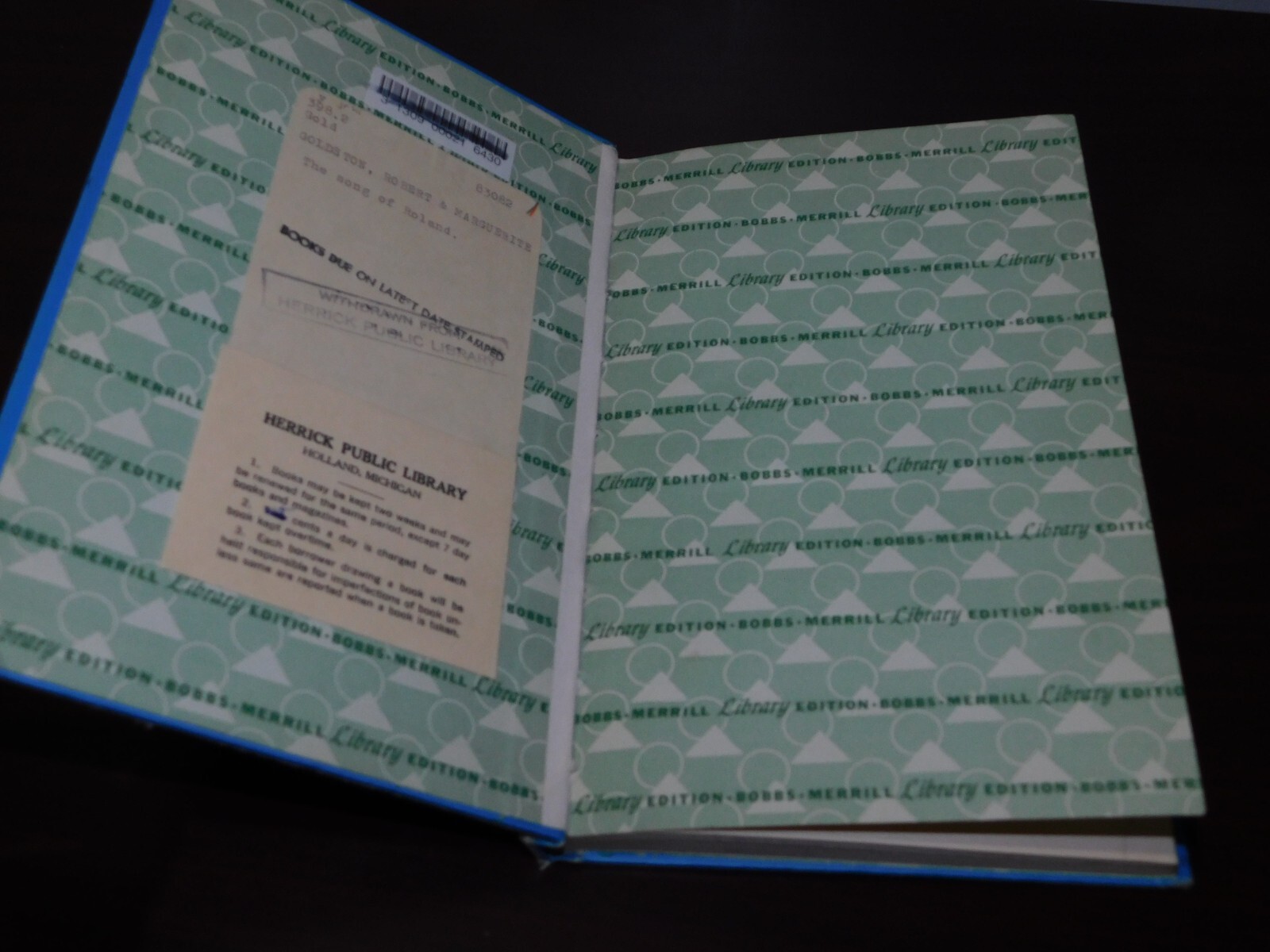 The Song of Roland by Robert & Marguerite Goldston HB 1964 library