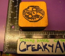 POTTERY POT SMALL BORDER RUBBER STAMP COMOTION