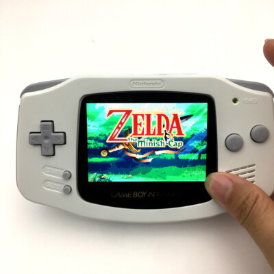 White 10 Levels Brightness Backlit V2 IPS LCD System GameBoy Advance GBA Console