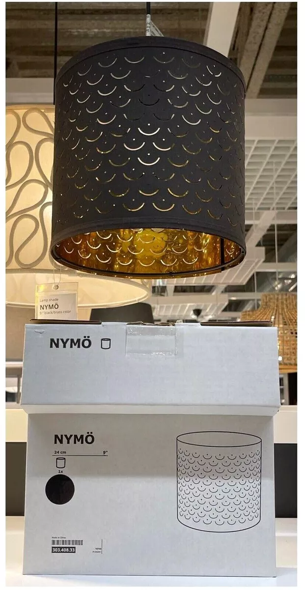 IKea NYMO Lamp SHADE ONLY Black Brass Color 9  NYMÖ 303.408.33