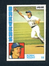 1984 O-PEE-CHEE Baseball Card #10 Robin Yount Brewers EX-MT+