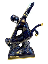 Remy Martin Fine Champagne Cognac Bottle Centaur Figure Blue Limoges EMPTY