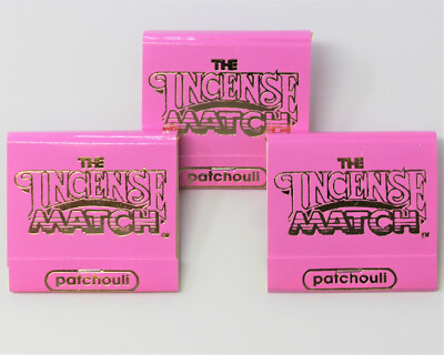 Patchouli: Scented Incense Match Books - Lot of 3 Books (90 Matches) (Patchouly)
