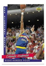 DIKEMBE MUTOMBO 1993-94 UPPER DECK SIGNATURE MOVES CARD EX-MT+ CONDITION