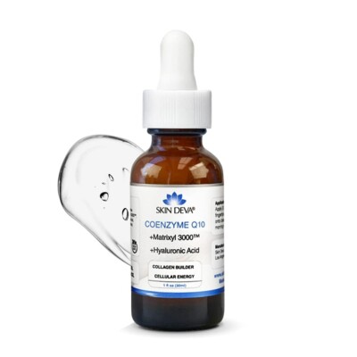 Skin Deva Coenzyme Q10 Anti-Aging Serum, Matrixyl 3000 & Hyaluronic Acid - 1oz