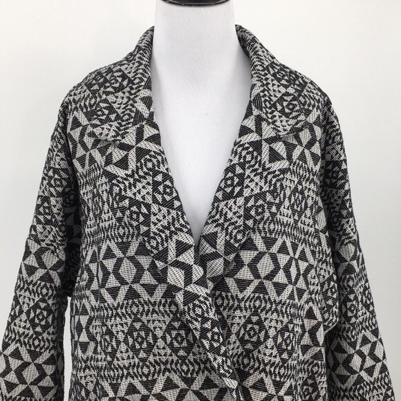 Gap Black Gray Geometric Print Jacket Womens XL D… - image 2