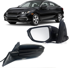 Left Driver Side Door Mirror For 2016-2021 HONDA CIVIC LX SE Sport Power 3 Pins