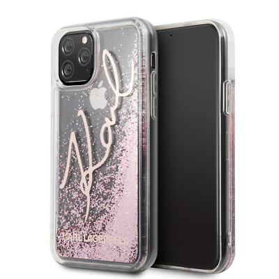 Karl Lagerfeld Case for Apple iPhone 11 Pro Glitter Rose Gold