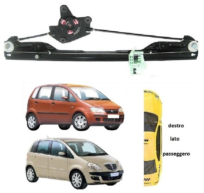 ALZAVETRO ALZACRISTALLO POSTERIORE DX MECCANISMO FIAT IDEA 2003-LANCIA MUSA 2004