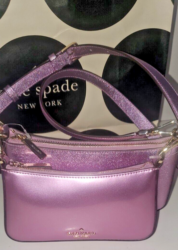New Tag KATE SPADE Glitter Crossbody Duo Quartz Pink 3 Purses in 1 - Picture 3 of 11