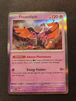 Pokmon TCG Fezandipiti Scarlet & Violet-Twilight Masquerade 096/167 Holo Rare | eBay Pokmon TCG Fezandipiti Scarlet & Violet-Twilight Masquerade 096/167 Holo Rare | eBay