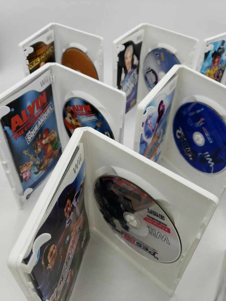 Nintendo Wii 8 Games Lot Dance, Skateboard, TV Shows Sports Soccer Alvin - Image 4 of 4