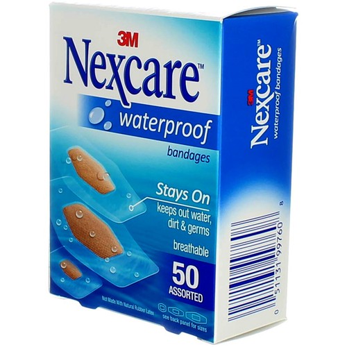3M Nexcare Waterproof Bandages, 50 Ct - Picture 2 of 4