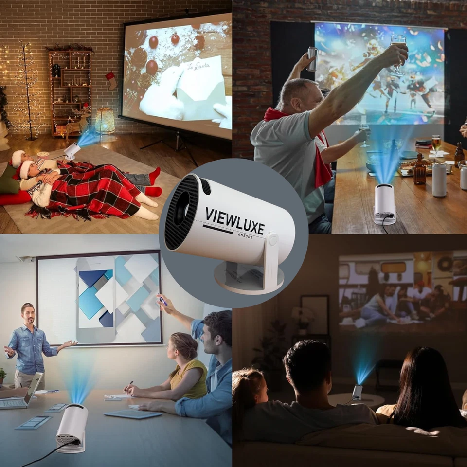 Viewluxe - HY300 PRO Projector 4K Android 11 Dual Wifi6 BT 5.0 260 ANSI 1080P - Image 3 of 4