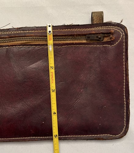 1970s PU Truck Leather Holder Sun Visor Zip Case Document Card Storage Pouch - Picture 4 of 7