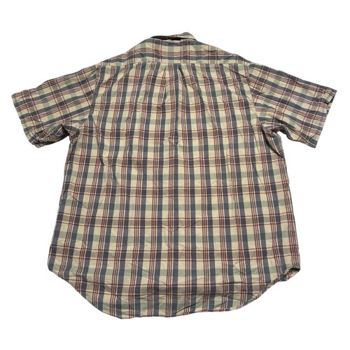Vintage Ralph Lauren Jeans Shirt Mens XL Khaki Plaid Button Up Y2K Short Sleeve - Picture 3 of 7